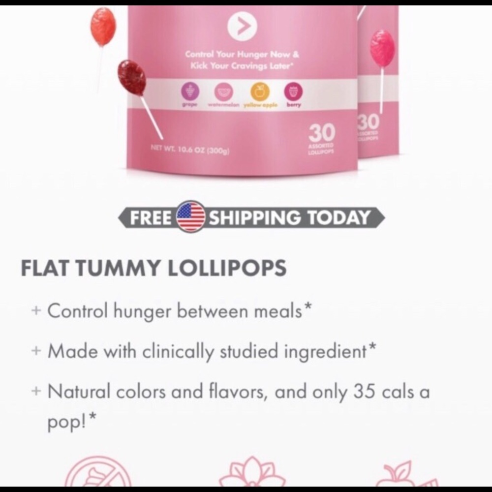 Flat tummy lollipops